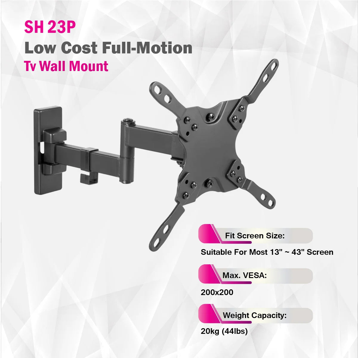 Skill Tech SH 23P - Low Cost Full-Motion Tv Wall Mount