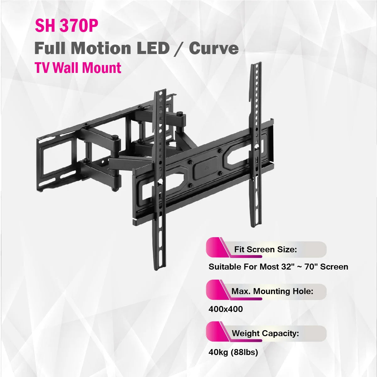 Skill Tech SH 370P - Full Motion LED / Curve TV Wall Mount