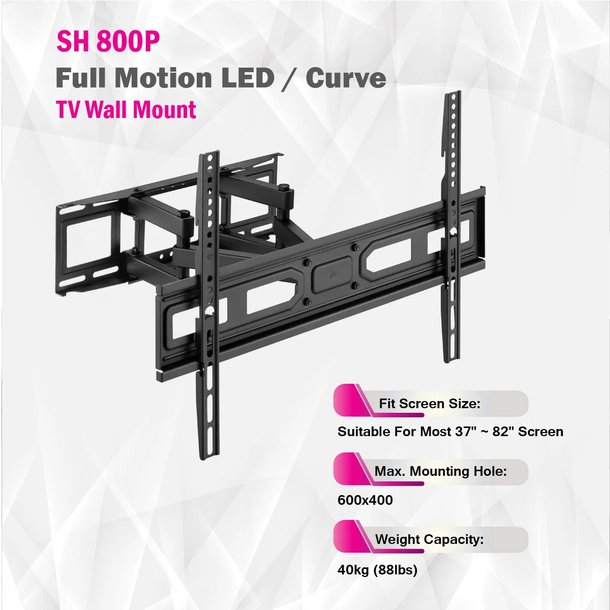 Skill Tech SH 800P - Full Motion LED / Curve TV Wall Mount