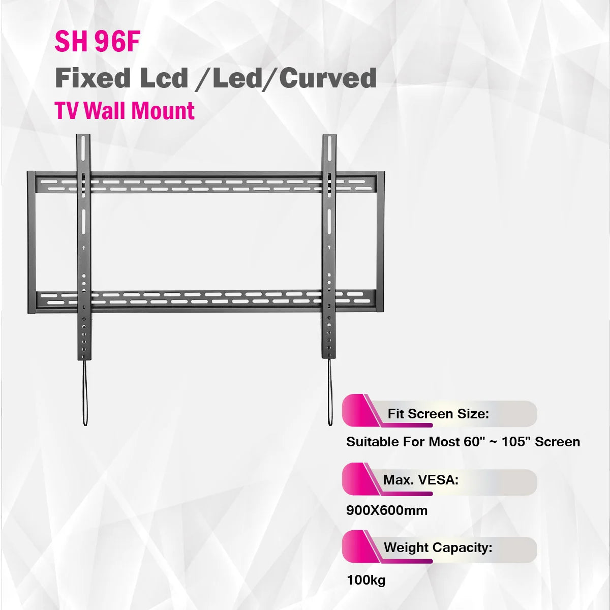 Skill Tech SH 96F - Heavy Duty Flat TV Wall Mount With Auto Lock