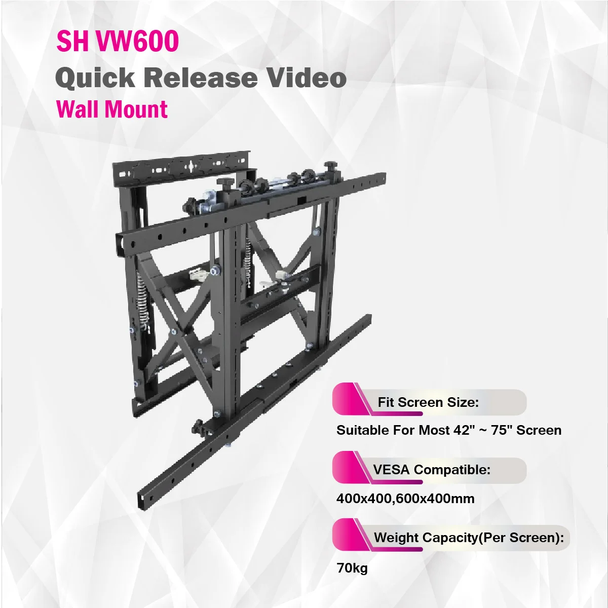 Skill Tech SH VW600 | Quick Release Video Wall Mount