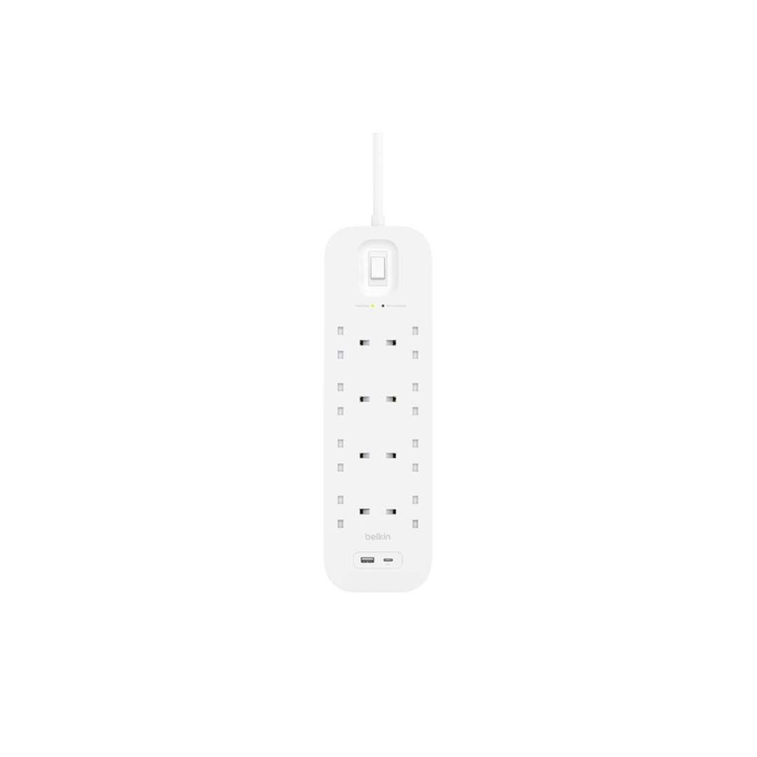 Belkin Connect Surge Protector with USB-C and USB-A Ports (8 Outlet with 1 USB-C & 1 USB-A) in Qatar