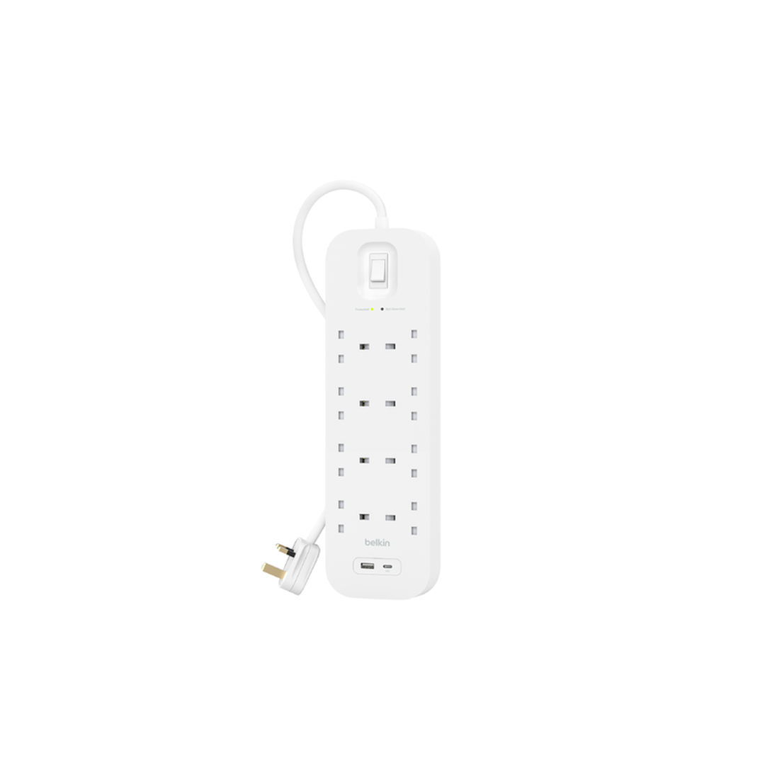 Belkin Connect Surge Protector with USB-C and USB-A Ports (8 Outlet with 1 USB-C & 1 USB-A) in Qatar