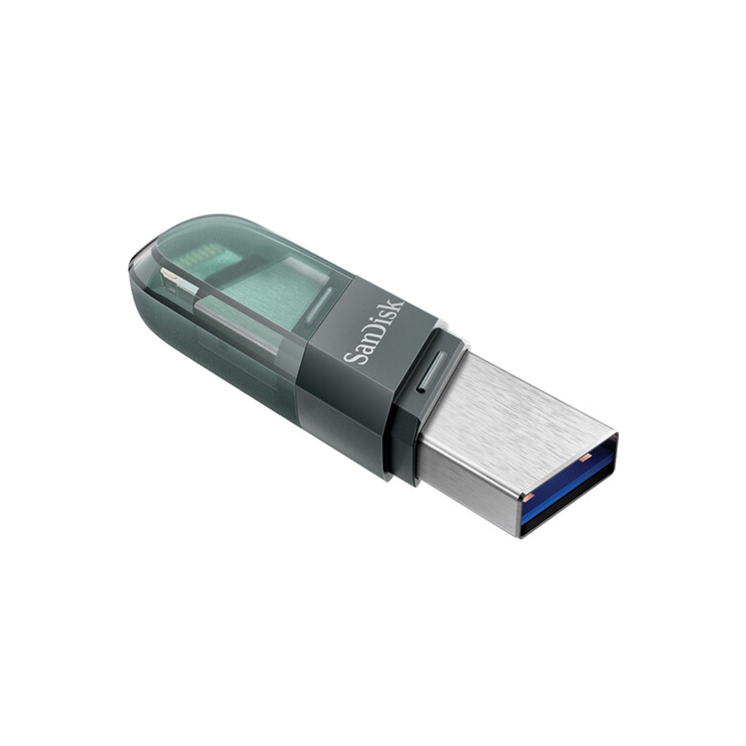 SanDisk iXpand USB 3.0 Flash Drive Flip 128GB for iOS and Windows, Metalic in Qatar