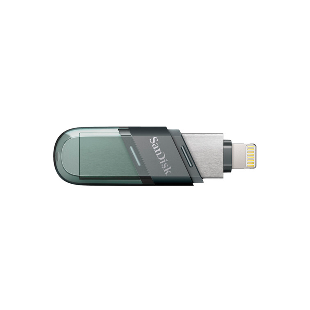 SanDisk iXpand USB 3.0 Flash Drive Flip 128GB for iOS and Windows, Metalic in Qatar