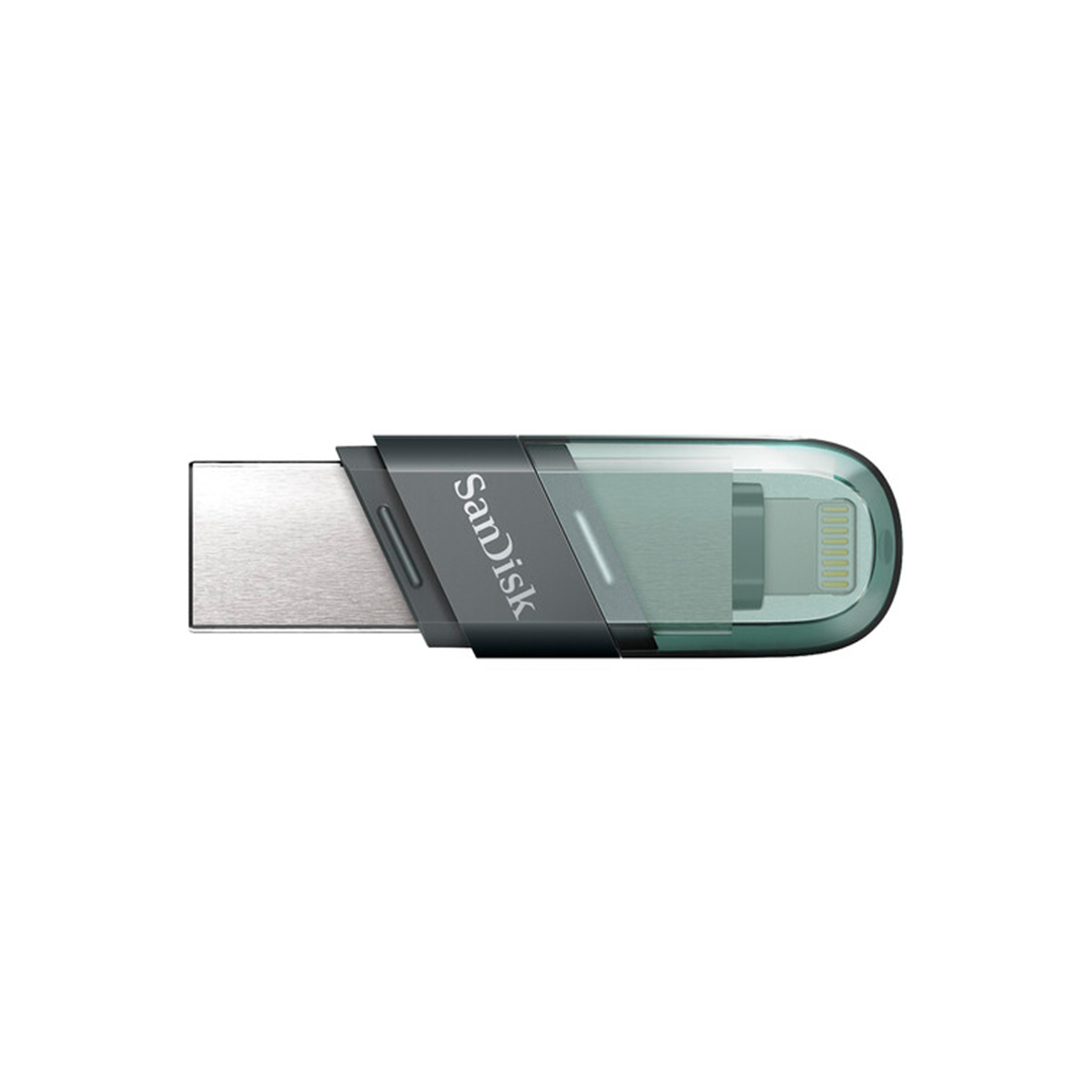 SanDisk iXpand USB 3.0 Flash Drive Flip 128GB for iOS and Windows, Metalic in Qatar