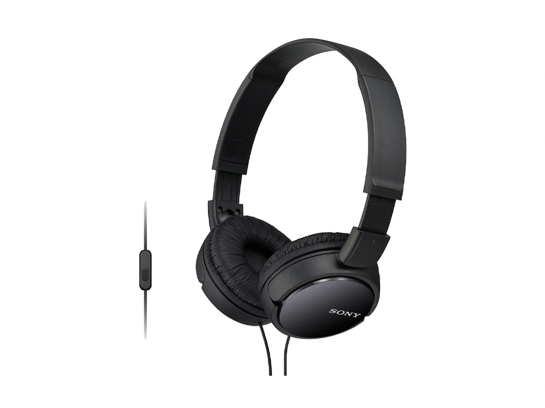 Sony Wired On-Ear Headphones with Mic - Black in Qatar