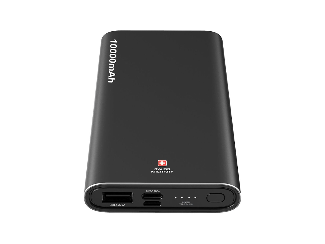 Swiss Military 10000mAh Power Bank - Black in Qatar