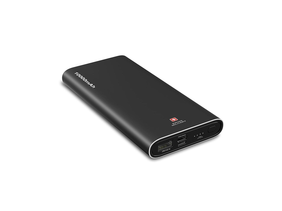 Swiss Military 10000mAh Power Bank - Black in Qatar