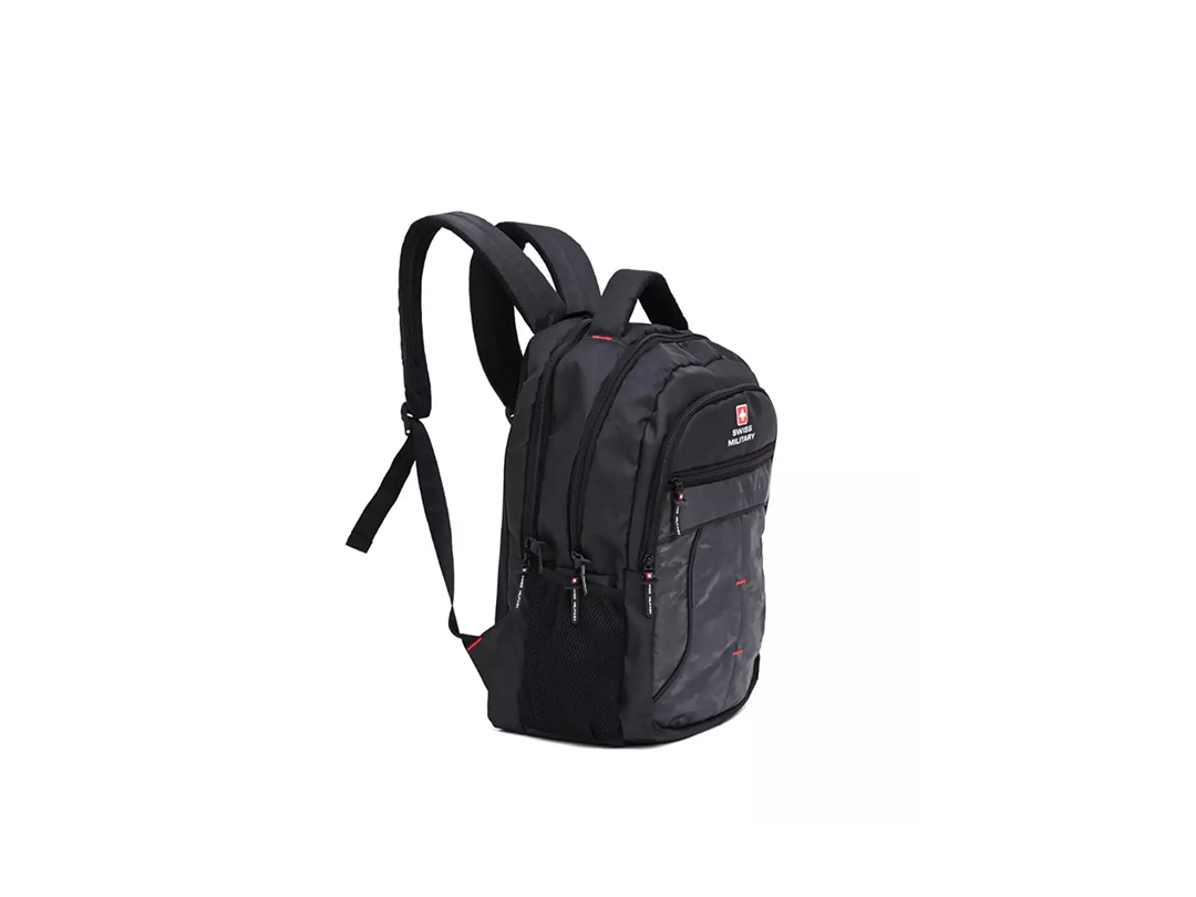 Swiss Military LBP96 Laptop Backpack 31L With Inbuilt Organizer, Black Camo Print in Qatar