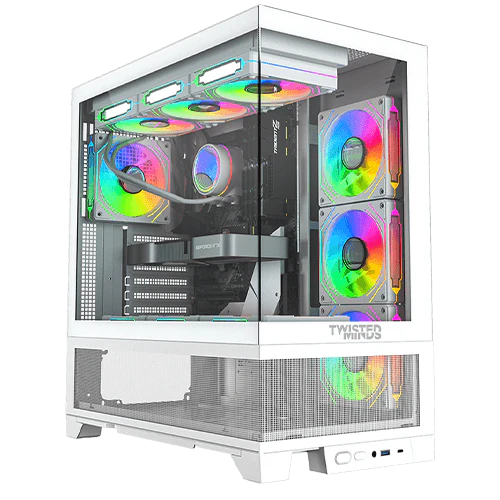 Twisted Minds Phantek-07 Mid Tower Gaming Case - White