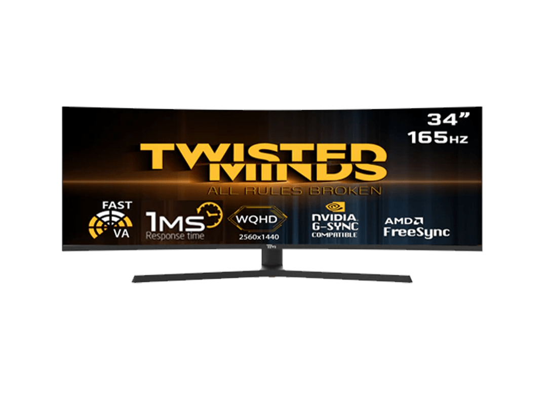 Twisted Minds WQHD 34'', 165Hz, 1ms, HDMI 2.0 Gaming Monitor in Qatar