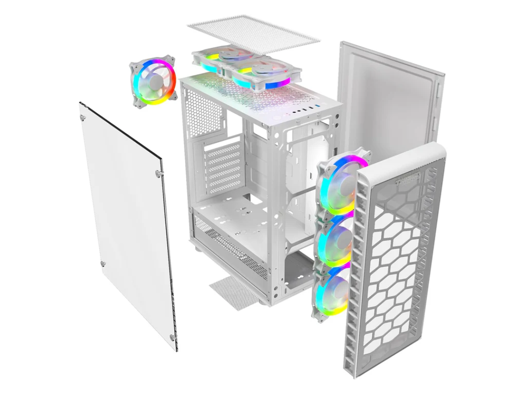 Buy Twisted Minds Killstreak-03 Mid Tower Glass Gaming PC Case - White