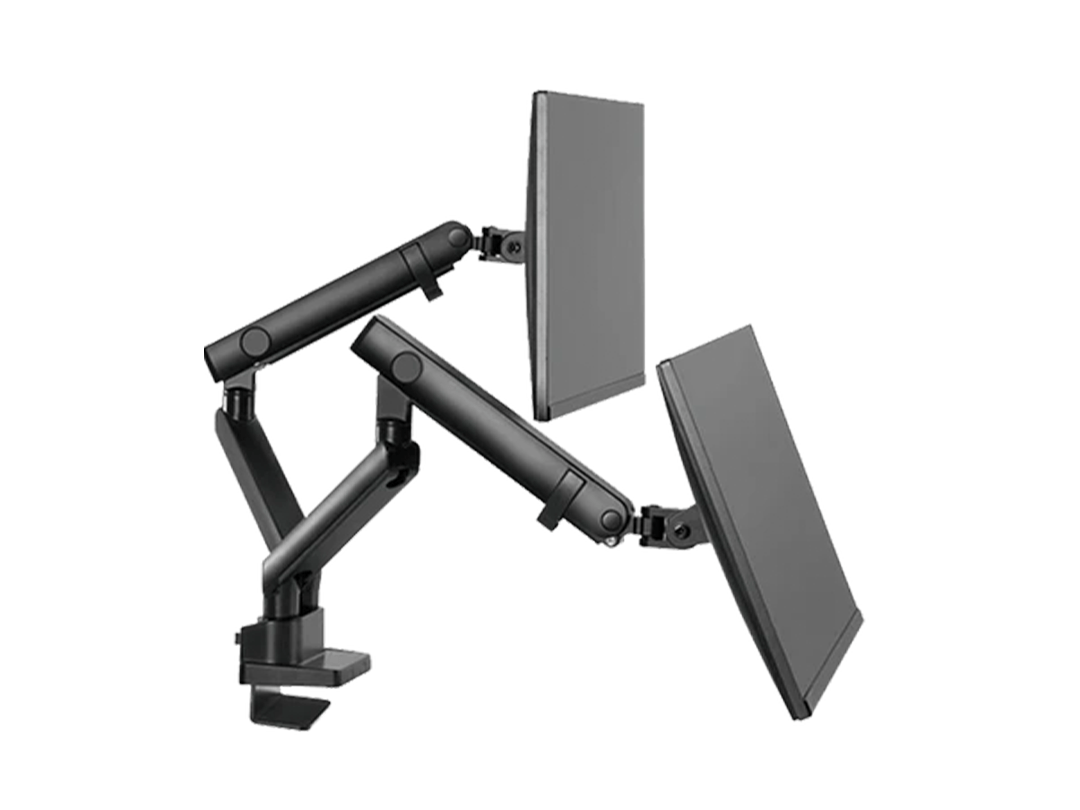 Twisted Minds TM-20-C012P Dual Slim Pole Mounted Spring Assisted Monitor Arm in Qatar