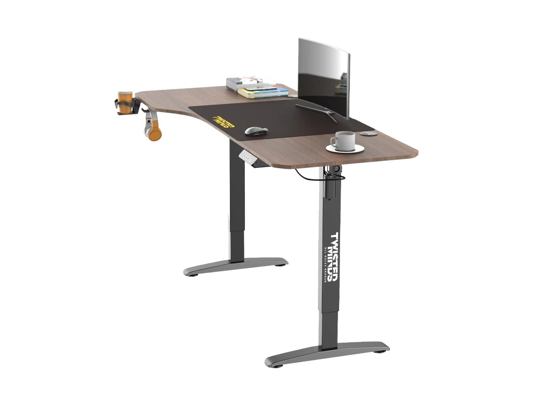 Twisted Minds T Shaped Gaming Desk Electric Height Adjustable-Left in Qatar