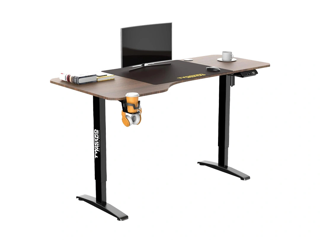 Twisted Minds T Shaped Gaming Desk Electric Height Adjustable-Left in Qatar