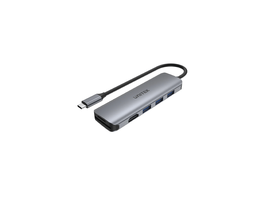 Unitek uHUB P5+ 6-in-1 USB-C Hub with HDMI and Dual Card Reader in Qatar