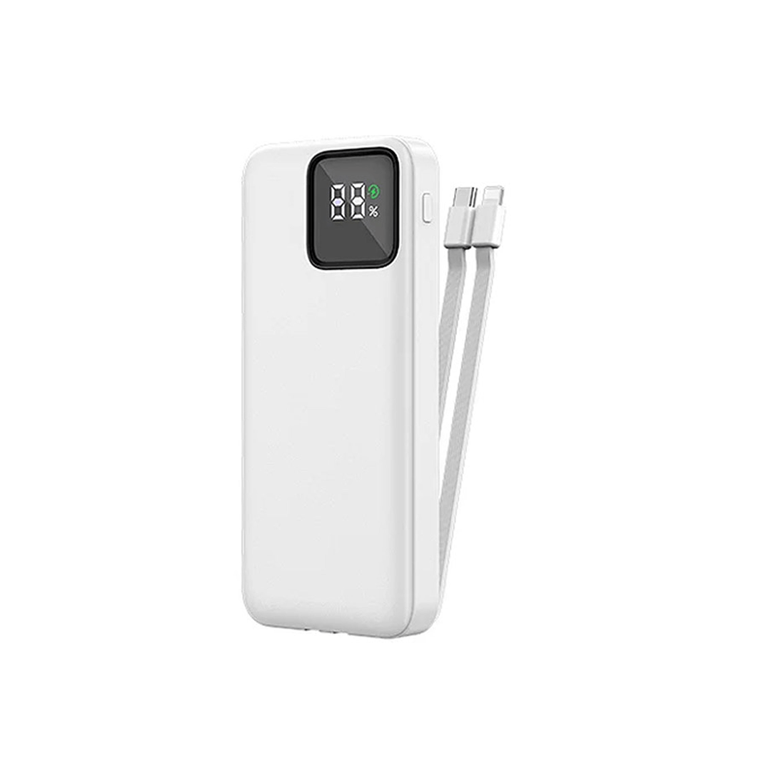 Wiwu JC-18W 22.5W Power Bank 10000mAh With LED Display - White in Qatar