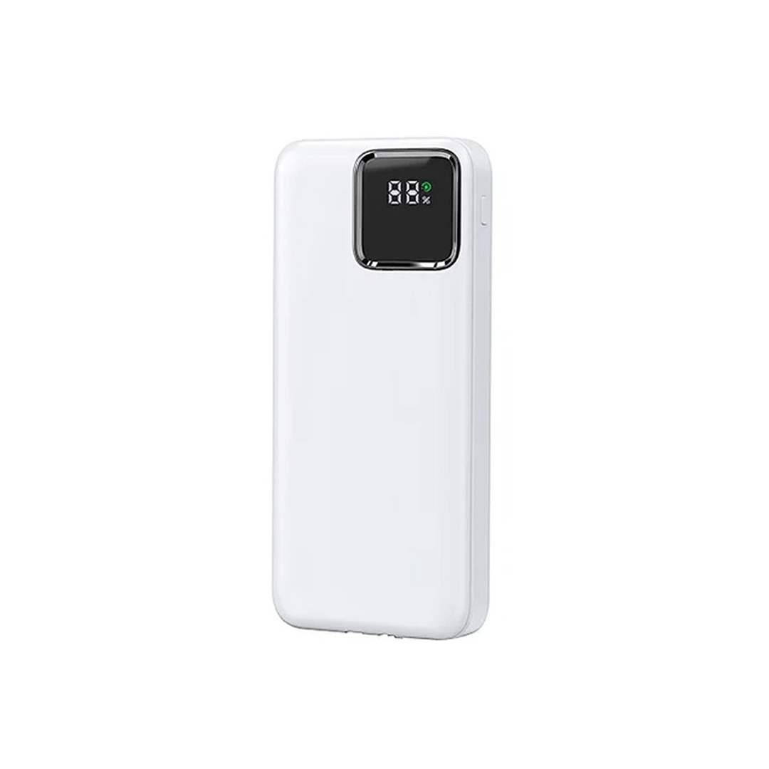 Wiwu JC-18W 22.5W Power Bank 10000mAh With LED Display - White in Qatar