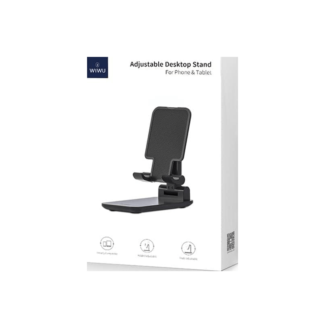 Wiwu ZM103 Adjustable Desktop Stand For Phone & Tablet - Black in Qatar