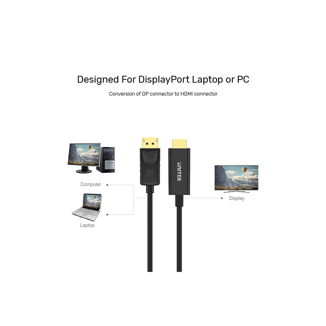 Unitek DisplayPort to HDMI 1080P Full HD Cable in Qatar