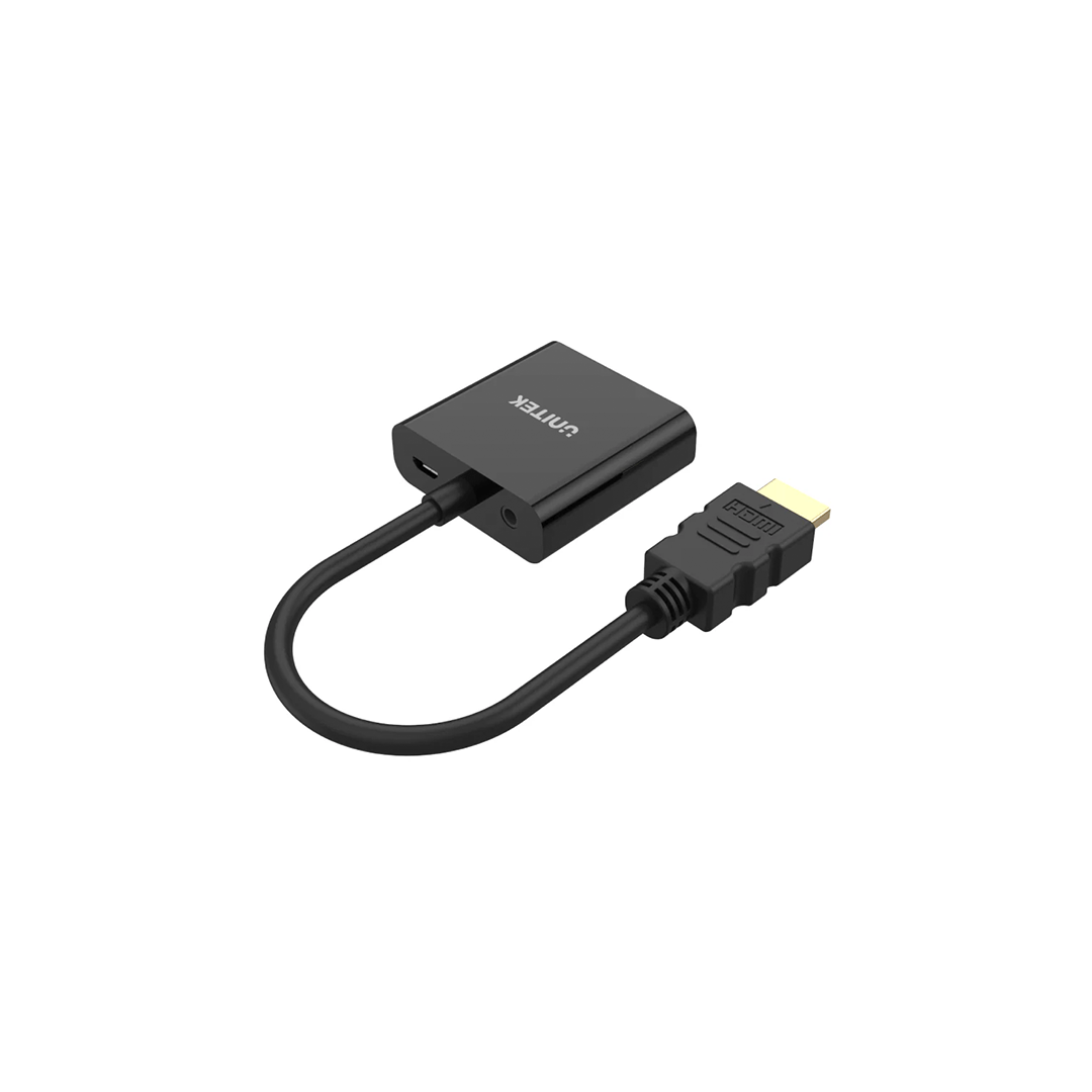 Unitek HDMI to VGA Adapter with 3.5mm for Stereo Audio in Qatar