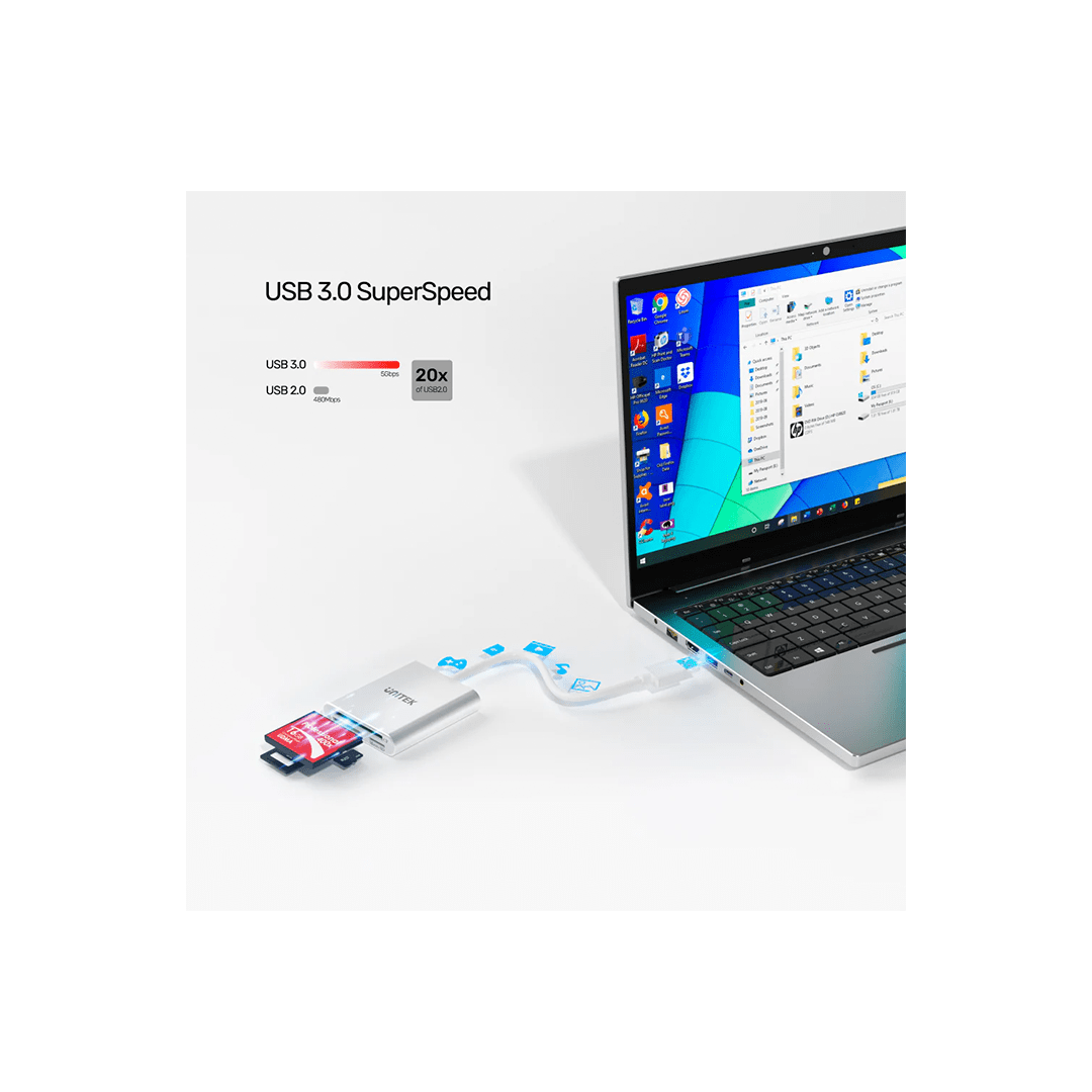 Unitek USB 3.0 3-Port Memory Card Reader in Qatar
