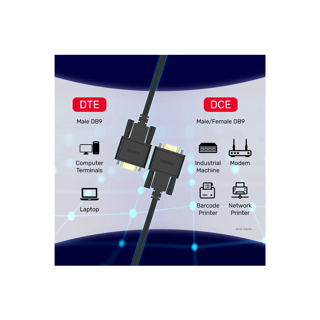 Unitek DB9 (9 Pin) Straight Through Serial Cable in Qatar