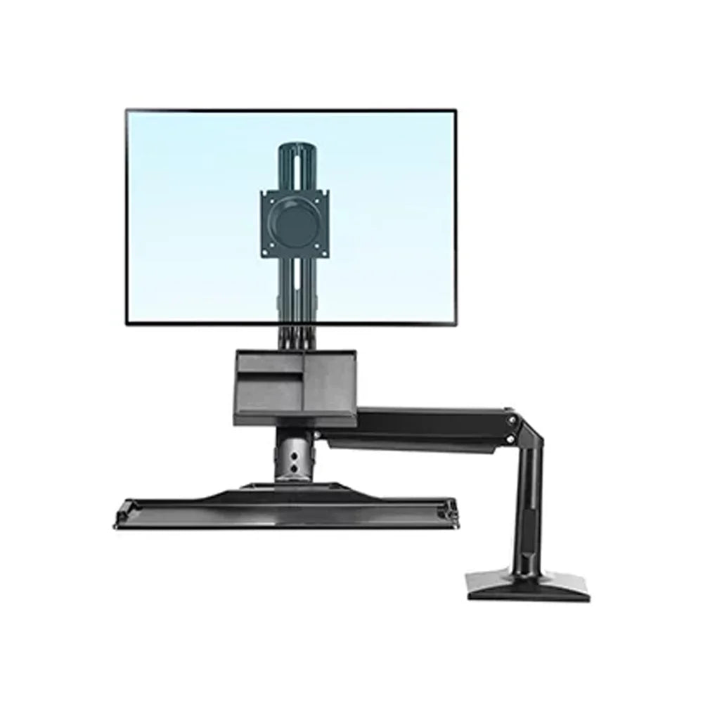 Skill Tech NB 35W | Gas Spring Floating Sit-Stand Single Monitor Desktop Mount