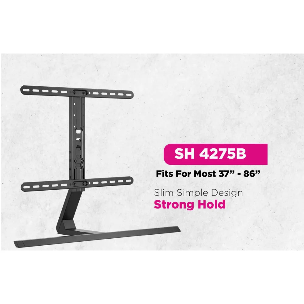 Skilltech- SH 4275B- Contemporary Aluminium Pedestal Tabletop Tv Stand , Desktop Mount