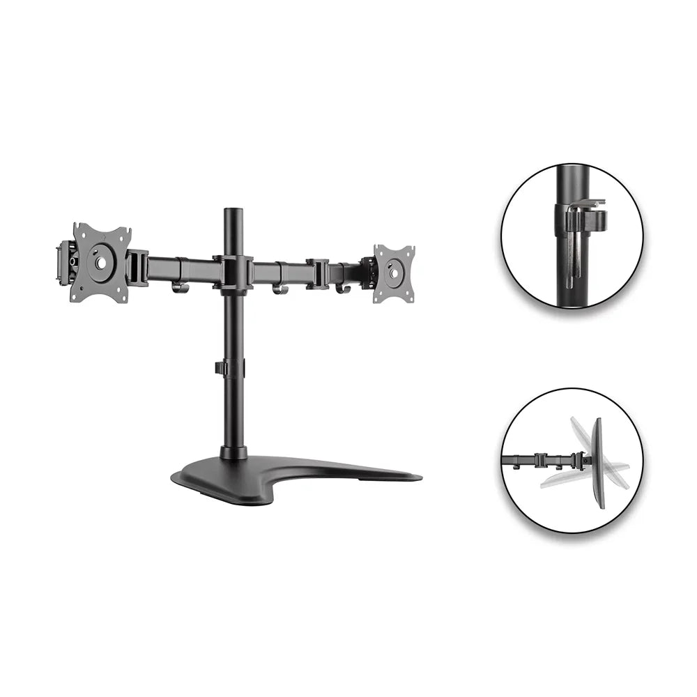 Skill Tech SH070 T024 - Dual-Monitor Steel Articulating Monitor Mount