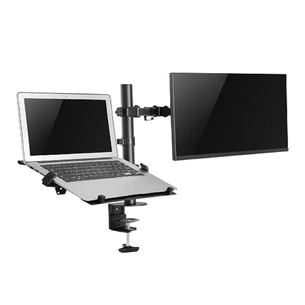 Skill Tech SH 0240KN - Single Steel Articulating Monitor Arm With Laptop Tray