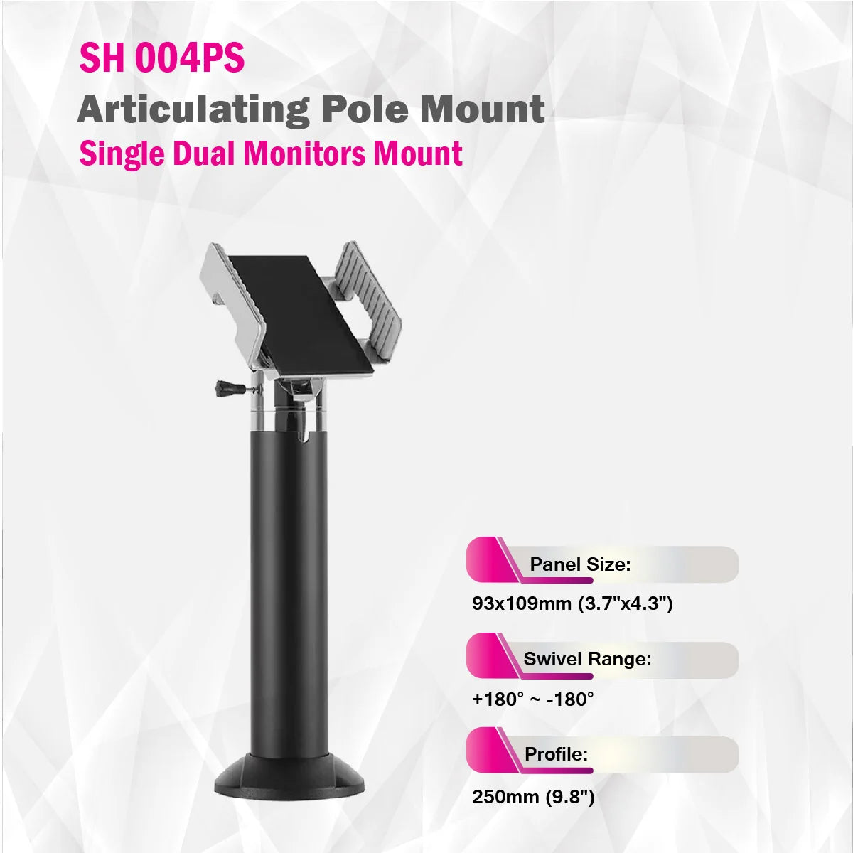 Skilltech - SH 004PS - Articulating Pole Mount Single Dual Monitors Mount