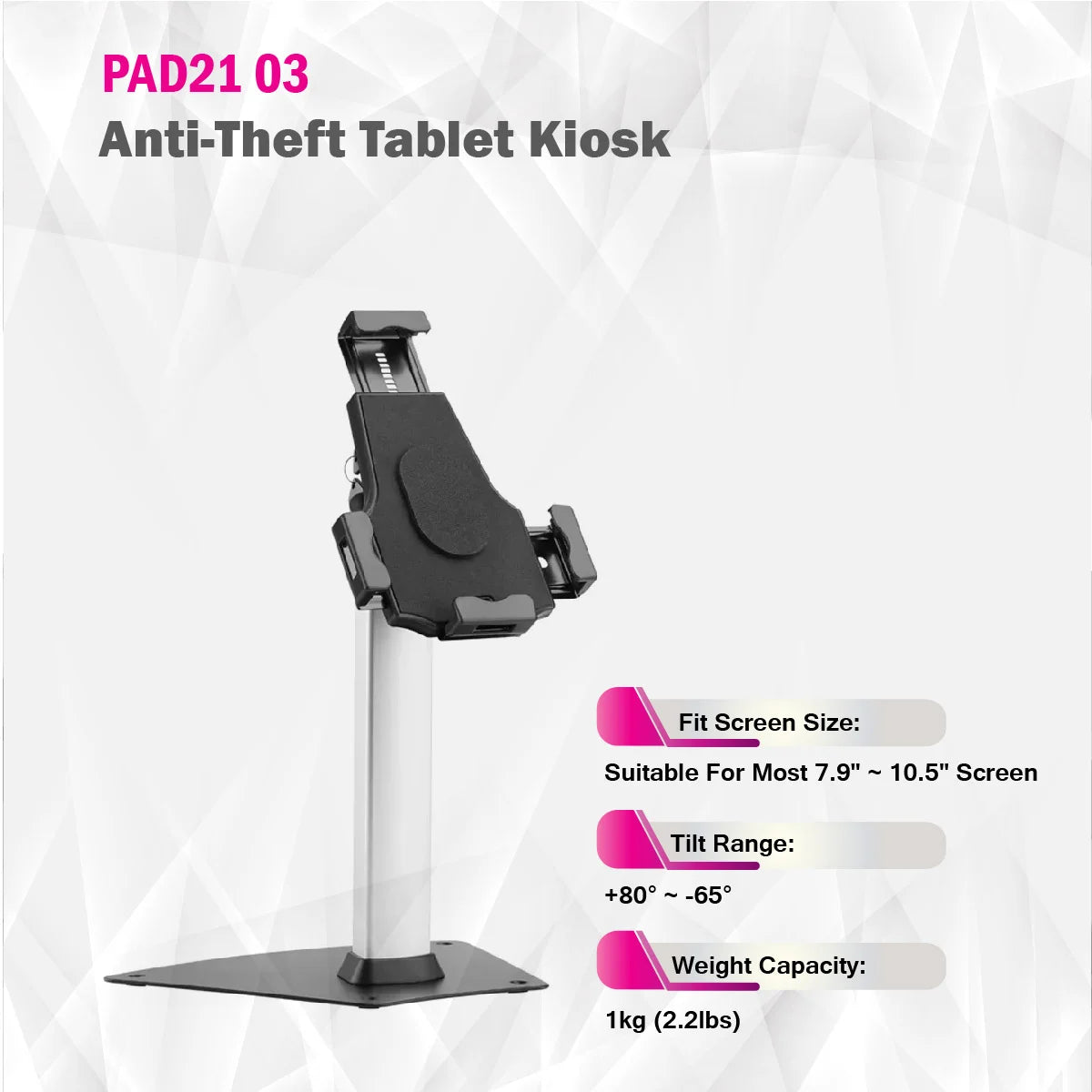 Skilltech - PAD21 03 - Anti-Theft Kiosk Tablet Stand