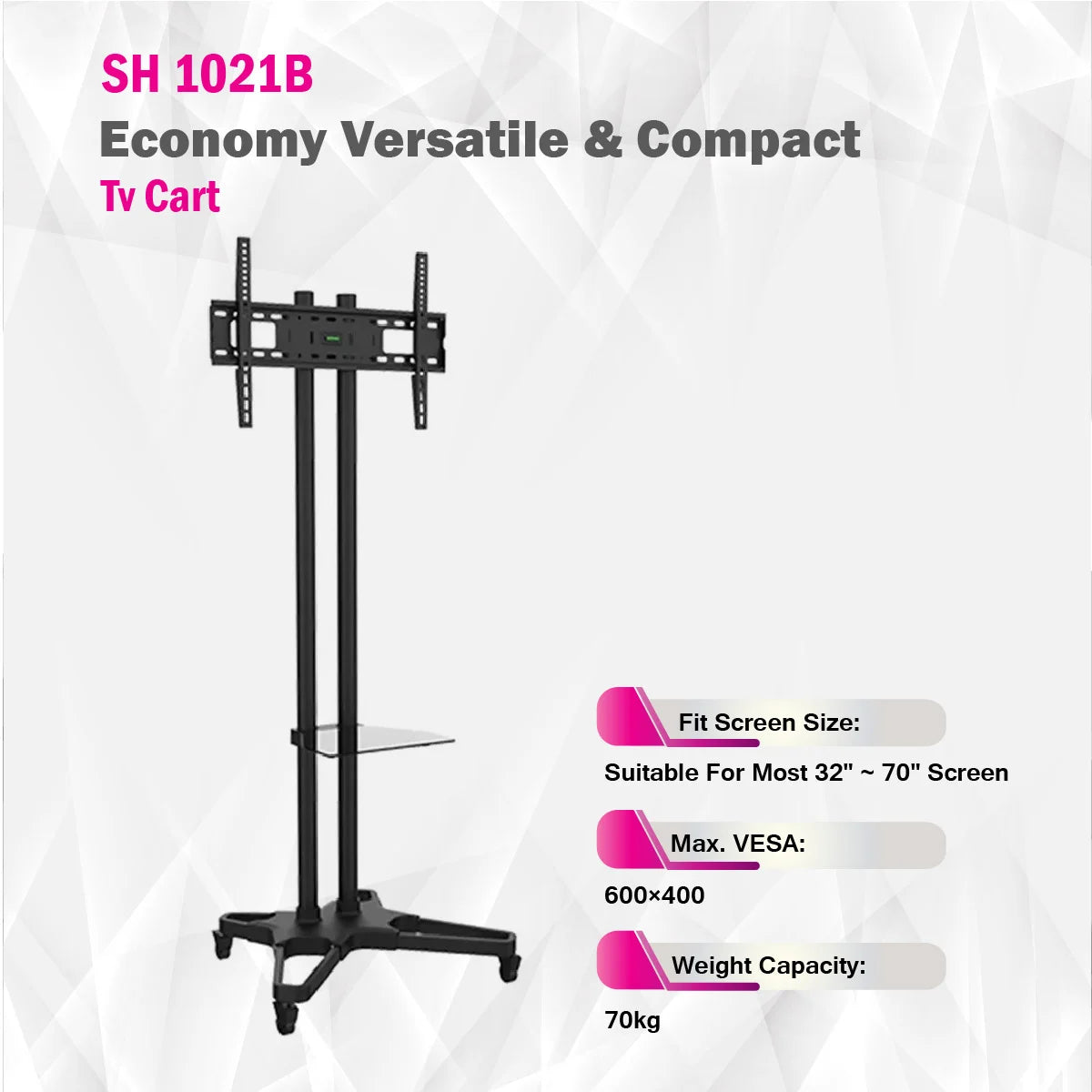 Skilltech - SH 1021B -Economy Versatile & Compact Tv Stand