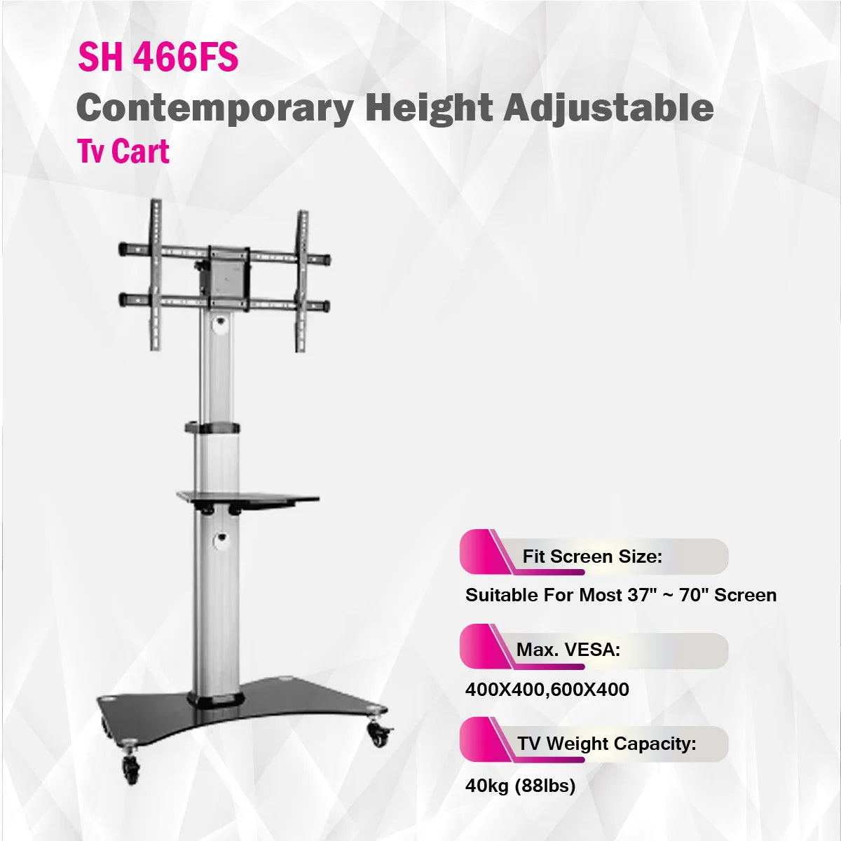 Skilltech - SH 466FS -Contemporary Height Adjustable Tv Stand