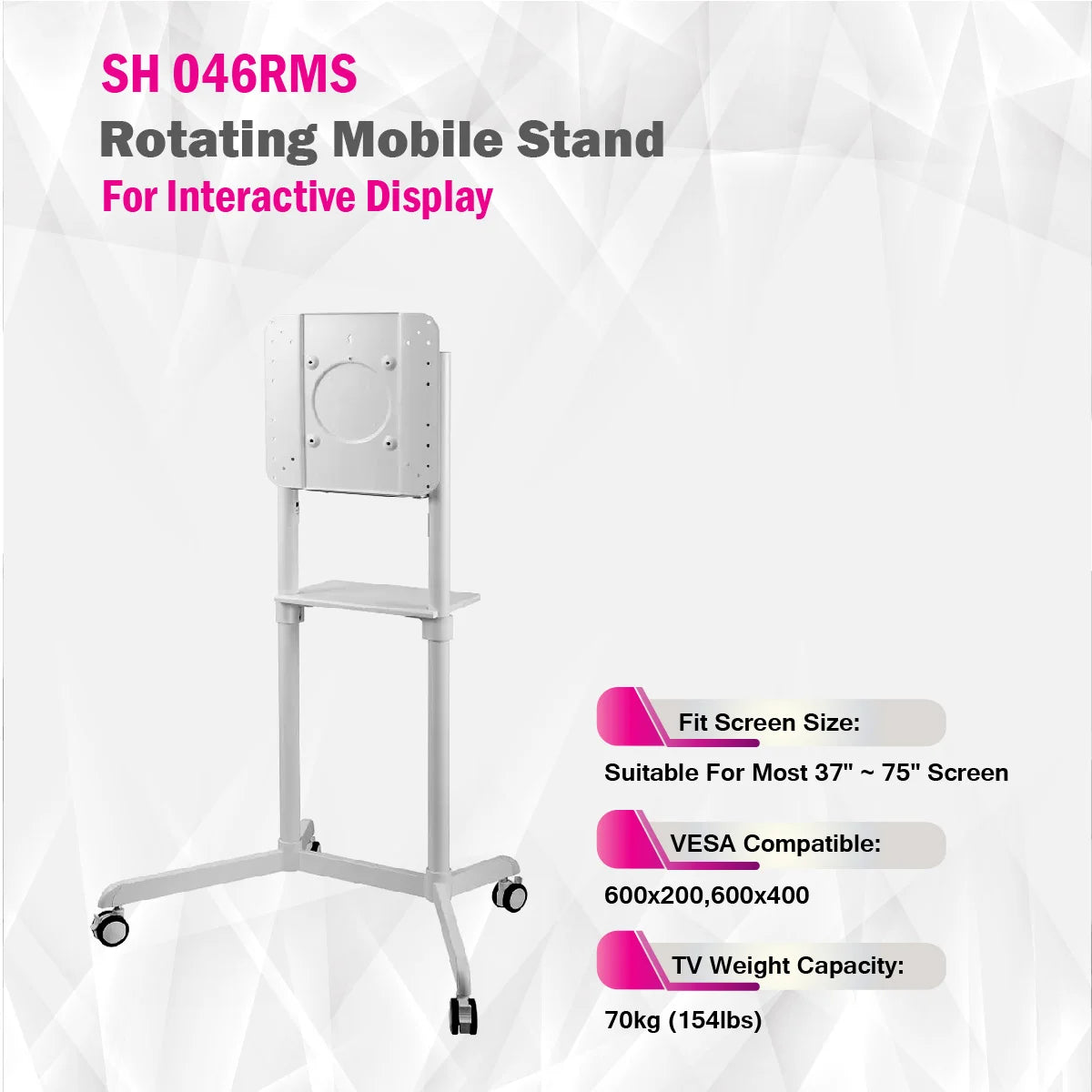 Skilltech - - SH 046RMS -Rotating Mobile Stand For Interactive Display TV Stand