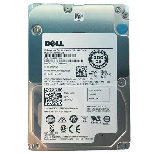 Dell 6WC9D Seagate 1MG200-150 300GB 15000RPM SAS-3 128MB CACHE 2.5″ HDD