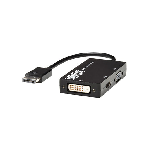 Tripp Lite DisplayPort to VGA/DVI/HDMI All-in-One Converter Adapter, DP ver 1.2, 4K 30 Hz HDMI
