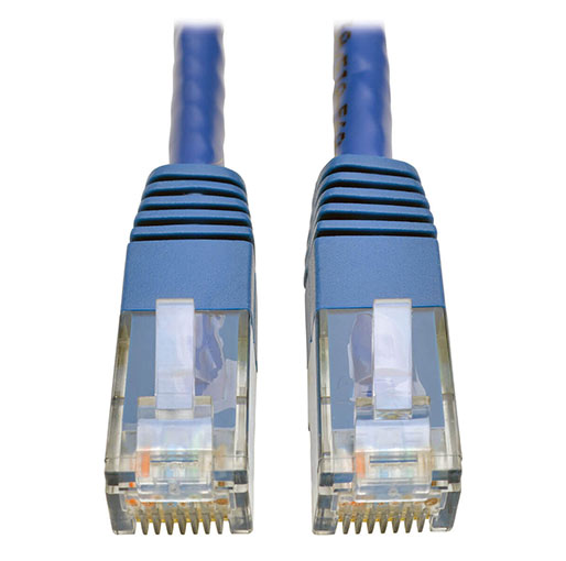 Tripp Lite Cat6 Gigabit Molded (UTP) Ethernet Cable (RJ45 M/M), Blue, 1 ft. (0.31 m)