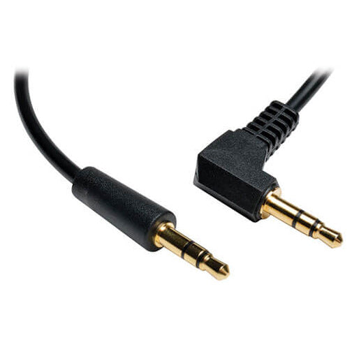 Tripp Lite 3.5mm Mini Stereo Audio Cable with one Right-Angle plug (M/M), 1 ft. (0.31 m)