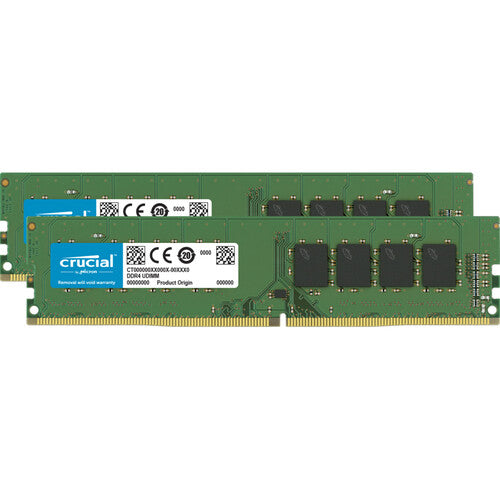 Crucial 32GB Desktop DDR4 2666 MHz UDIMM Memory Kit (2 x 16GB)