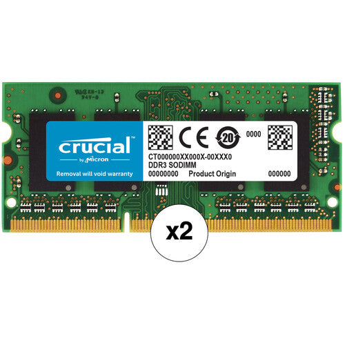 Crucial CT102464BF160B 16GB (2 x 8GB) 204-pin SODIMM, DDR3 PC3-12800 Memory Module Kit