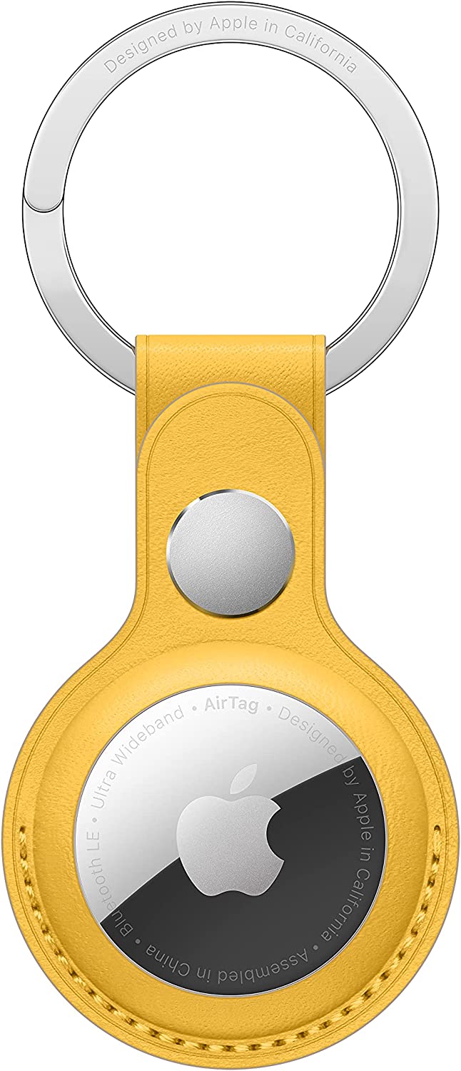 Apple AirTag Leather Key Ring - Meyer Lemon