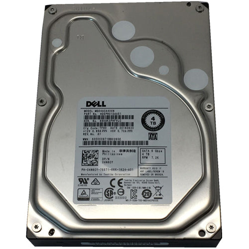 Dell 4TB SATA 3.5″ 6GBPS 7.2K RPM HDD MG04ACA400N 04N6CY