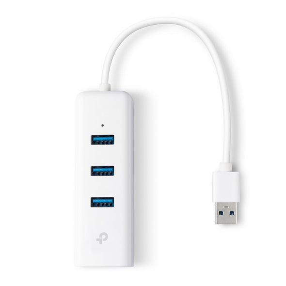 TP-link UE330 USB 3.0 3-Port Hub & Gigabit Ethernet Adapter 2 in 1 USB Adapter - Plug and Play