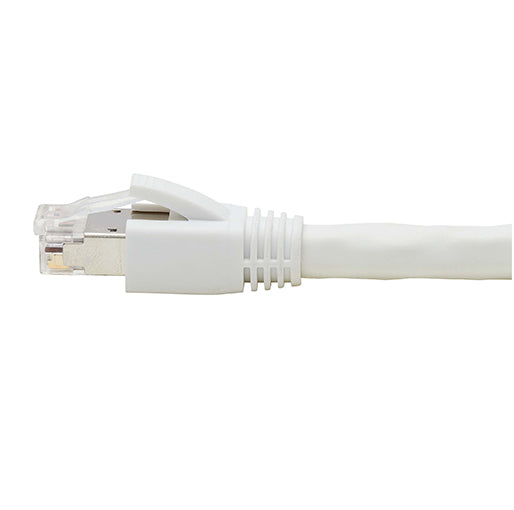 Tripp Lite Cat8 25G/40G Certified Snagless Shielded S/FTP Ethernet Cable (RJ45 M/M), PoE, White, 20 ft. (6.09 m)